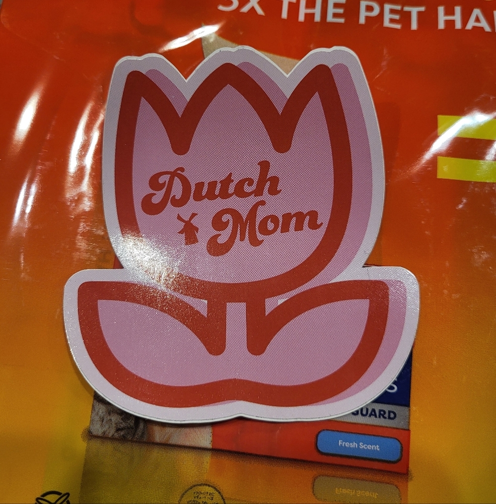 Dutch Bros Pink and Red Tulip Sticker